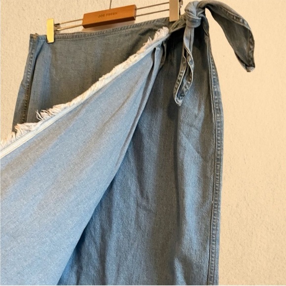 Vintage Liz Claiborne midi Jean skirt wrap style - Picture 5 of 8